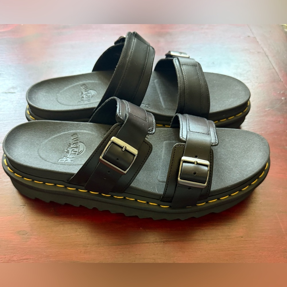 NWOT DR. MARTENS BLACK MYLES SANDALS, SIZE 13, MENS